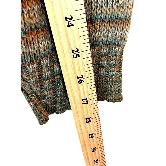 VTG Kings Road Sears Cardigan Mens L Green Cowichan Belted Sweater Western Boho - Picture 7 of 9